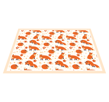 Tischset kinder mit fröhlichen fuchs-mustern - TenStickers