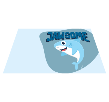 Tischset kinder mit fröhlichem haifisch-motiv - TenStickers