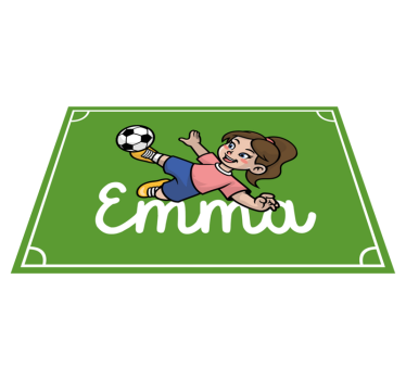 Platzset mit Namen Fußballspielerin mit Namen - TenStickers