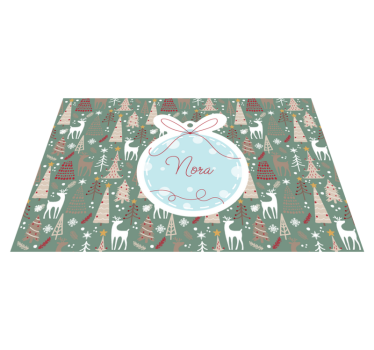 Weihnachts Tischsets Weihnachtliches Waldmuster - TenStickers