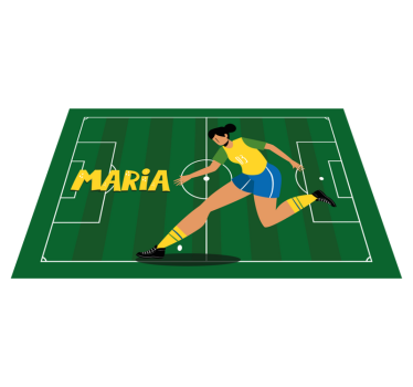Tischset mit Fußballspielerin benutzerdefiniert - TenStickers