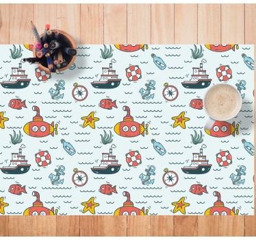 Kinder Tischset Bunte segelboote - TenStickers