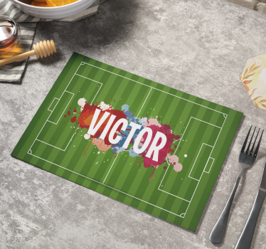 Platzset mit Namen Fußballplatz mit Namen - TenStickers