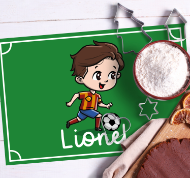 Platzset mit Namen Kinderfußballspieler mit Namen - TenStickers