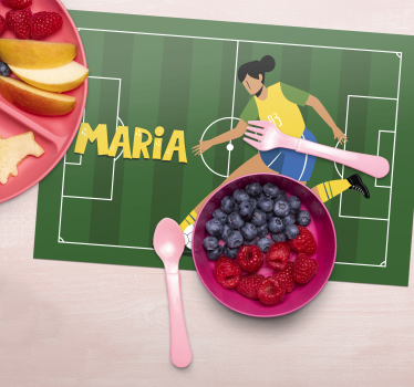 Tischset mit Fußballspielerin benutzerdefiniert - TenStickers