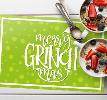 Platzset Weihnachten Fröhliche grinchmas originelles Design - TenStickers