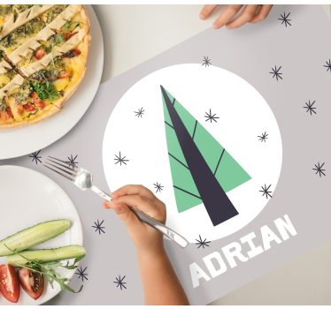 Platzset Weihnachten Personalisierter weihnachtsbaum - TenStickers