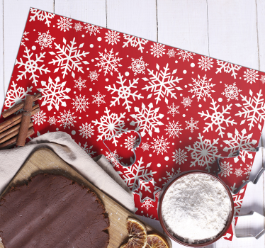 Platzset Weihnachten Rote schneeflocken - TenStickers