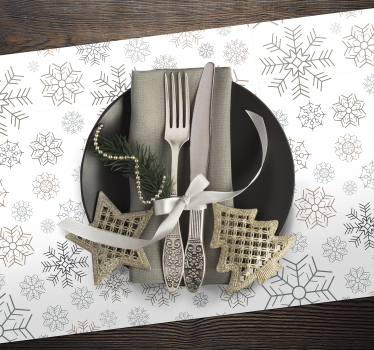Platzset Weihnachten Schneeflockenmuster - TenStickers
