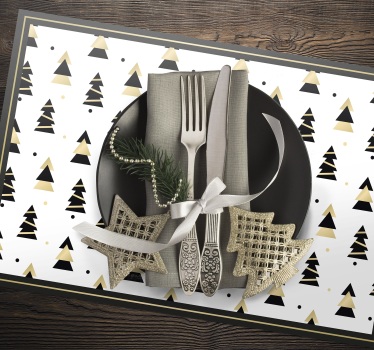 Platzset Weihnachten Weihnachten elegantes baummuster - TenStickers