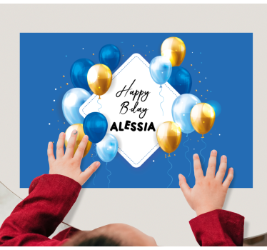 Tischset kinder geburtstagsballon feier - TenStickers