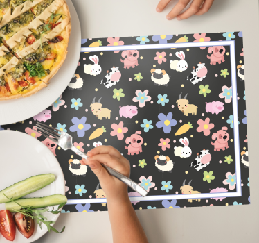 Tischset kinder mit bezaubernden kreaturenillustrationen - TenStickers