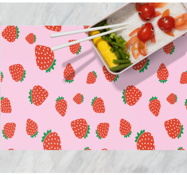 Tischset kinder mit erdbeer-motiv - TenStickers