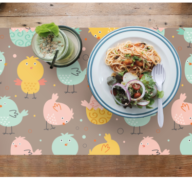 Tischset kinder mit lebhaften vogelmotiven - TenStickers