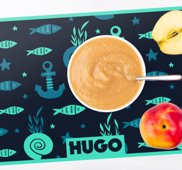 Tischset kinder mit maritimem fischmuster - TenStickers