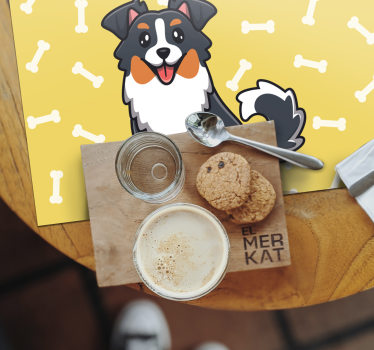 Tischset kinder mit niedlichem hundemotiv - TenStickers