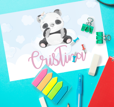 Tischset kinder mit niedlichem panda-motiv - TenStickers