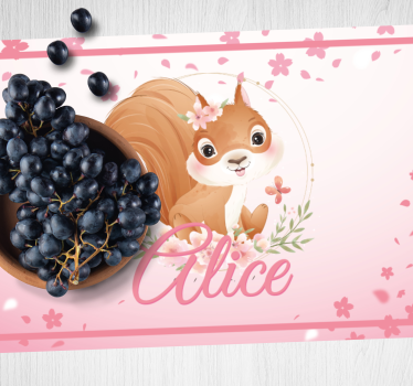 Tischset kinder mit niedlicher eichhörnchenillustration - TenStickers