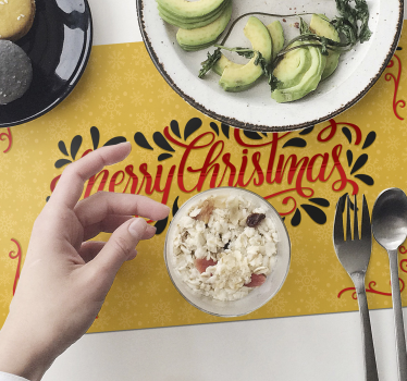 Tischset weihnachten festliche feiertagsgrüße - TenStickers