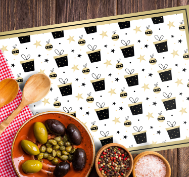 Tischset weihnachten festliches geschenkdesign - TenStickers