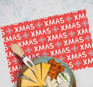 Tischset weihnachten im festlichen roten xmas muster - TenStickers