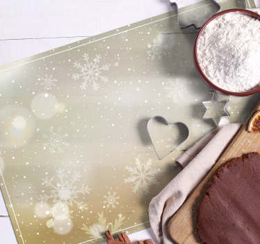Tischset weihnachten mit festlichem schneeflocken-muster - TenStickers