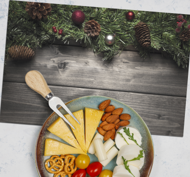 Tischset weihnachten mit festlichem tannenzapfen-arrangement - TenStickers