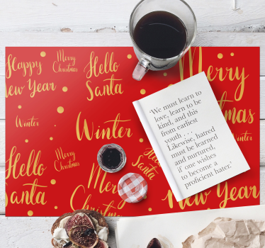 Tischset weihnachten mit festlichen grußmustern - TenStickers