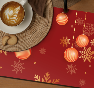 Tischset weihnachten mit festlichen ornamenten - TenStickers