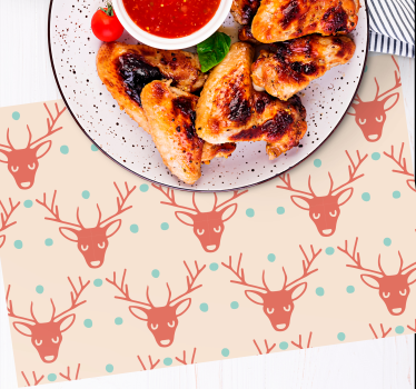 Tischset weihnachten mit rentiermuster - TenStickers