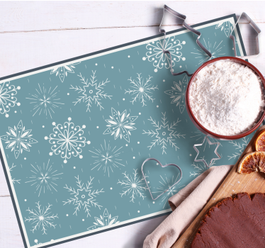 Tischset weihnachten mit schneeflockenmotiv - TenStickers