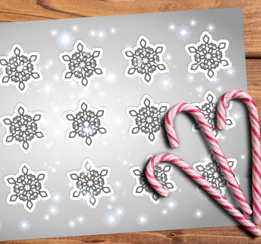Tischset weihnachten schneeflockenmuster - TenStickers