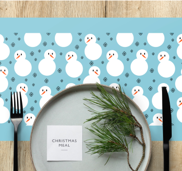 Tischset weihnachten schneemann wintermuster - TenStickers