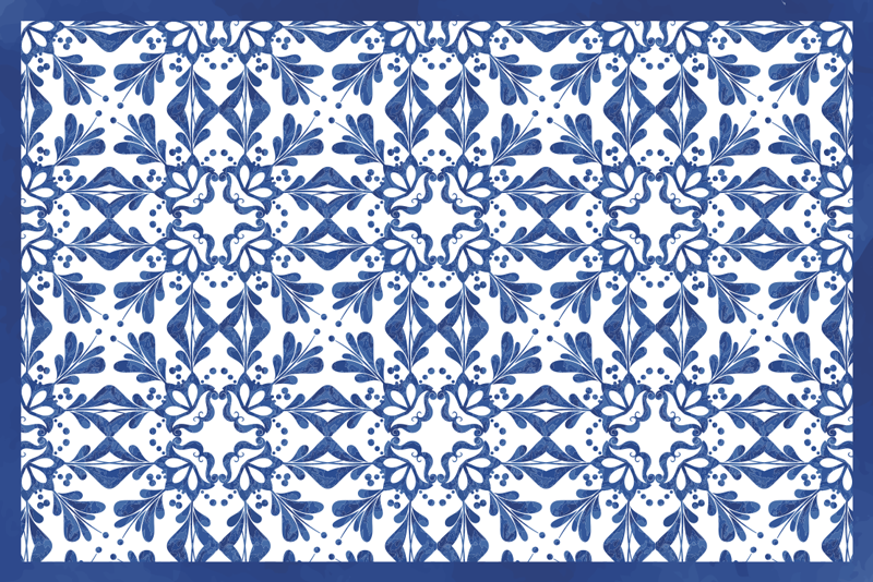 Tischsets originell klassische blaue hydraulik - TenStickers