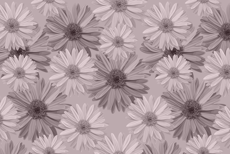 Tischset textur mit floralem tellerdesign - TenStickers