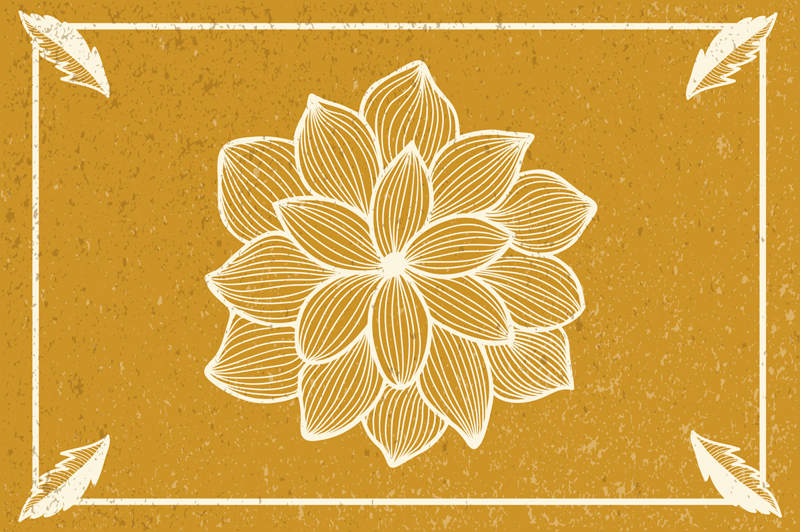 Tischsets originell mit anmutigem pflanzenmuster - TenStickers