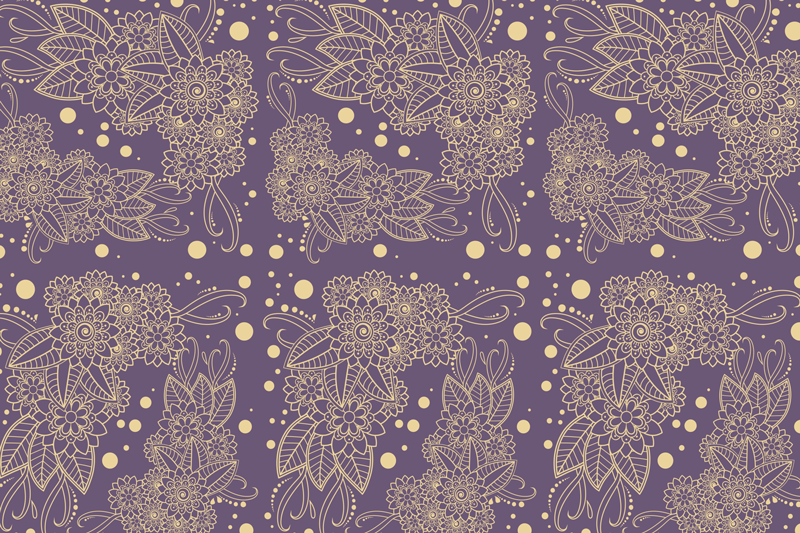 Tischset textur botanische illustrationen hintergrund - TenStickers