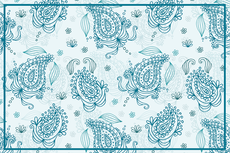 Tischset textur mit filigranem blumenmuster - TenStickers