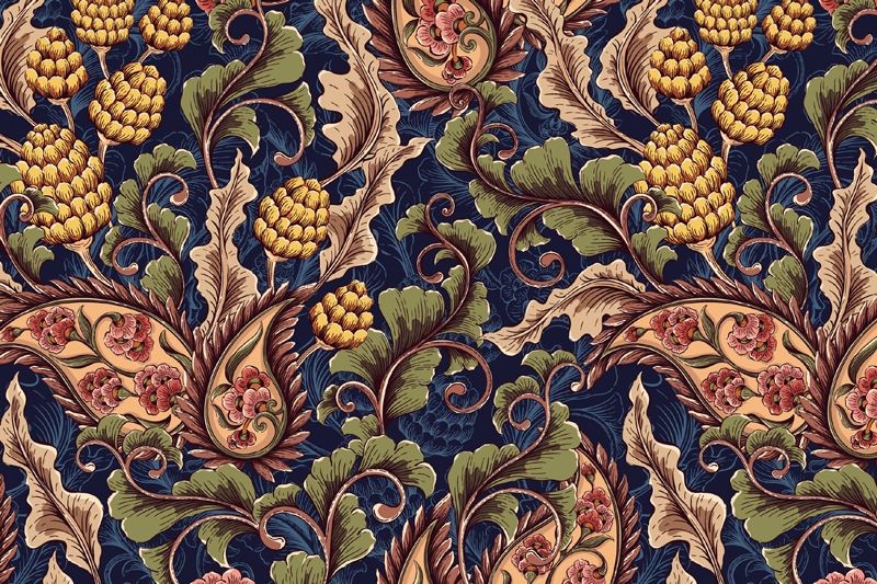 Tischsets originell mit floralem kunstmuster - TenStickers