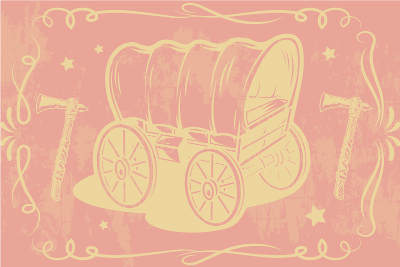 Tischsets originell mit vintage-wagen-illustration - TenStickers