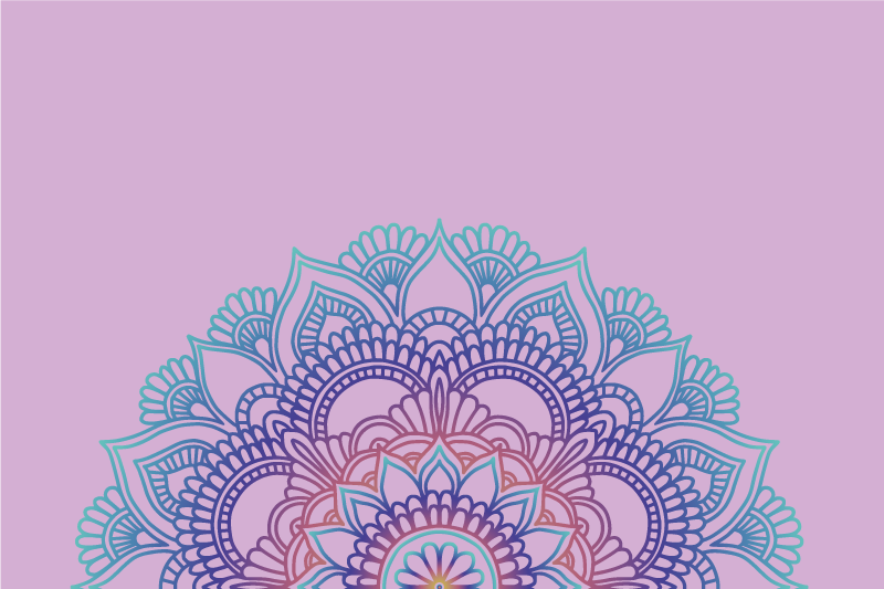 Tischsets originell Halbes mandala - TenStickers