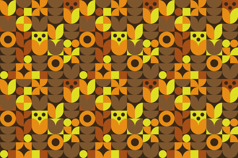 Tischsets originell mit bunten geometrischen mustern - TenStickers