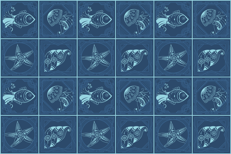 Tischsets originell maritimes muster - TenStickers