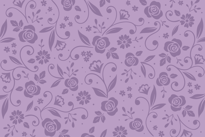 Tischset textur mit floralem lila muster - TenStickers