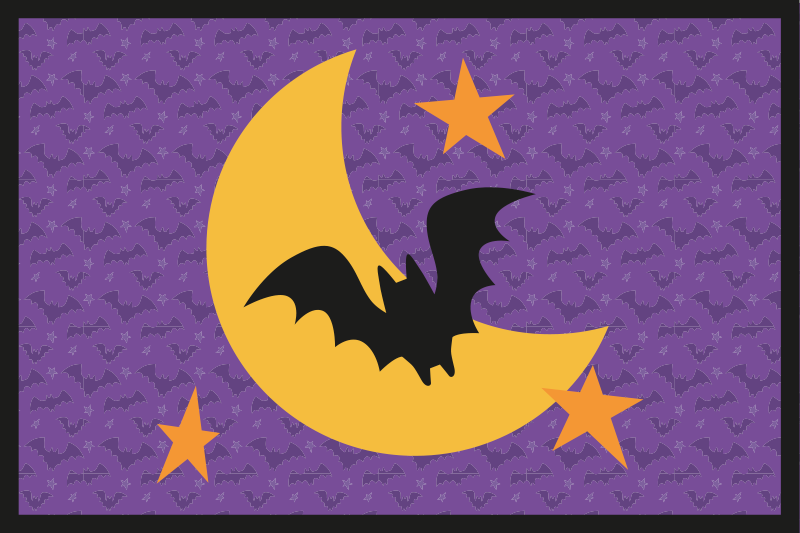 Mondsterne und eine fledermaus halloween Tischsets - TenStickers