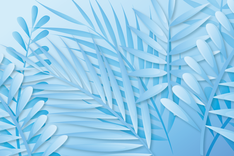 Tischset textur mit blättern im palmendesign - TenStickers