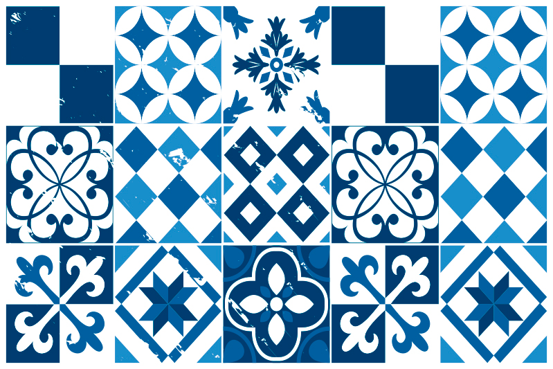 Tischset textur mit geometrischem mustermotiv - TenStickers