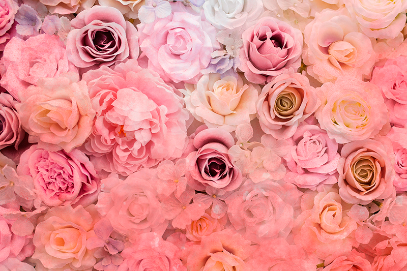 Tischset textur mit floralem rosenmuster - TenStickers