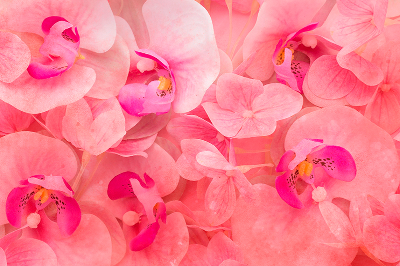 Tischset textur anmutige blumenkomposition - TenStickers