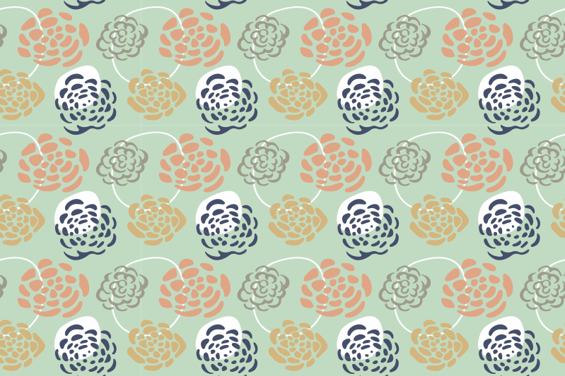 Tischsets originell mit botanischem druckdesign - TenStickers